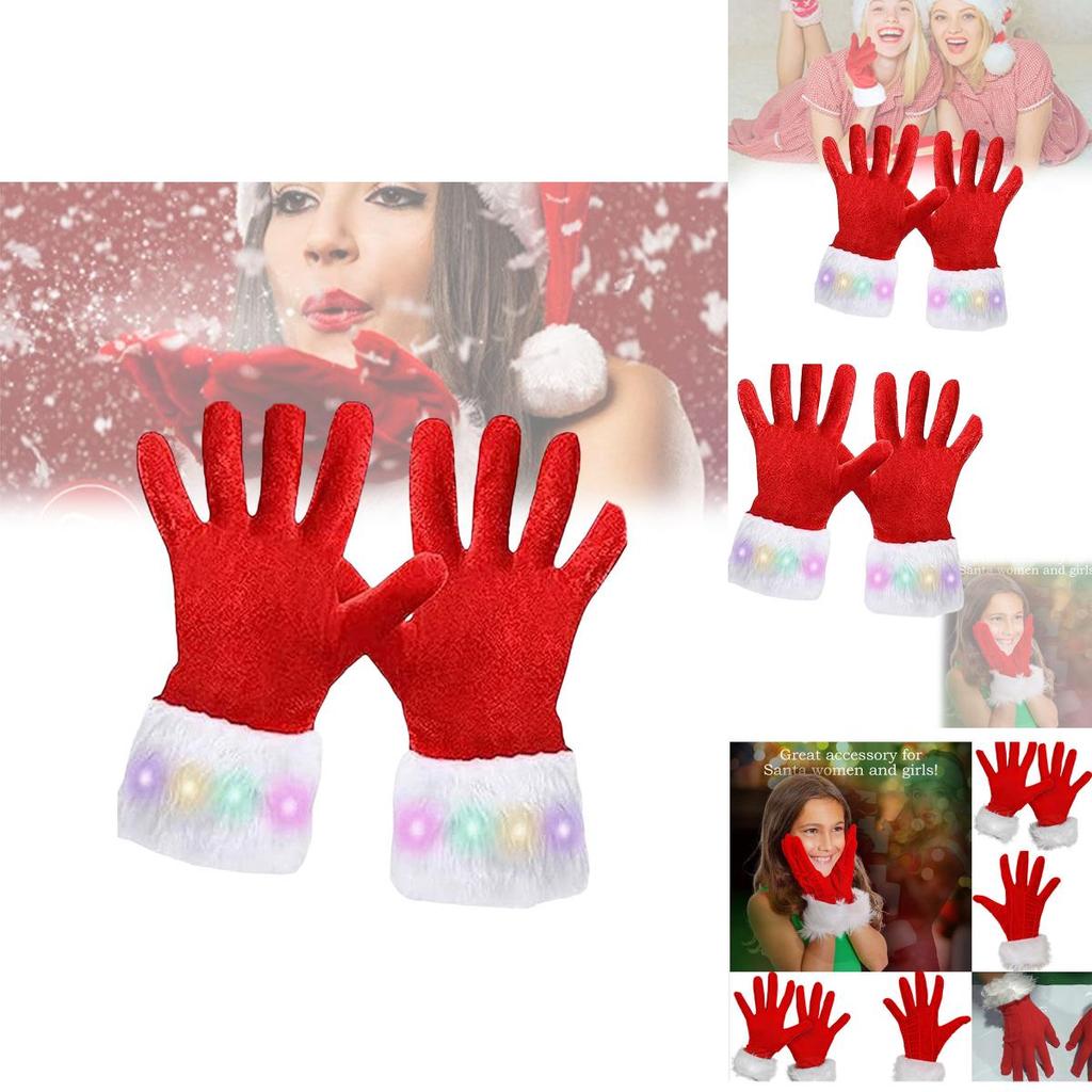 2023 Christmas Gloves With Furry Edge Stylish And Warm Adult Gloves