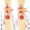 1 Pair of Wedding Auspicious Curtains Simulated Flower Ties New Bedroom Living Room Decoration