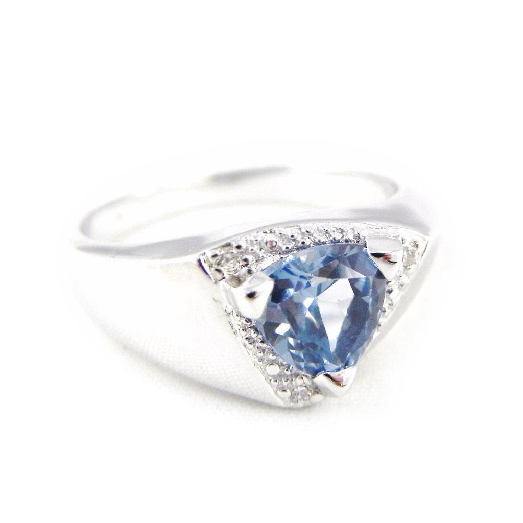 Blue Topaz 'Scarlett' Silver Ring