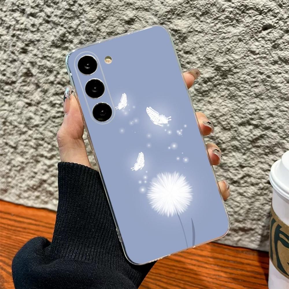 Чехол для телефона 'Цветы одуванчика' Силиконовый чехол для Samsung S30, S23, S21, S22, S20 Ultra, S20 FE lite, S10, S9, S8 Plus Прозрачный