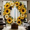 2 шт. HD гирлянда подсолнухов декоративная занавеска Желтая завязка цифровая печать занавеска украшение дома стиль украшение гостиная