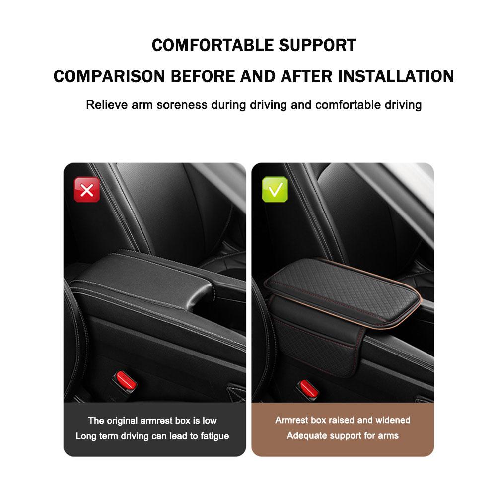 Защитный чехол для центральной консоли - Подушка для подлокотника автомобиля Износостойкая накладка на подлокотник с карманом для хранения для универсального автомобиля