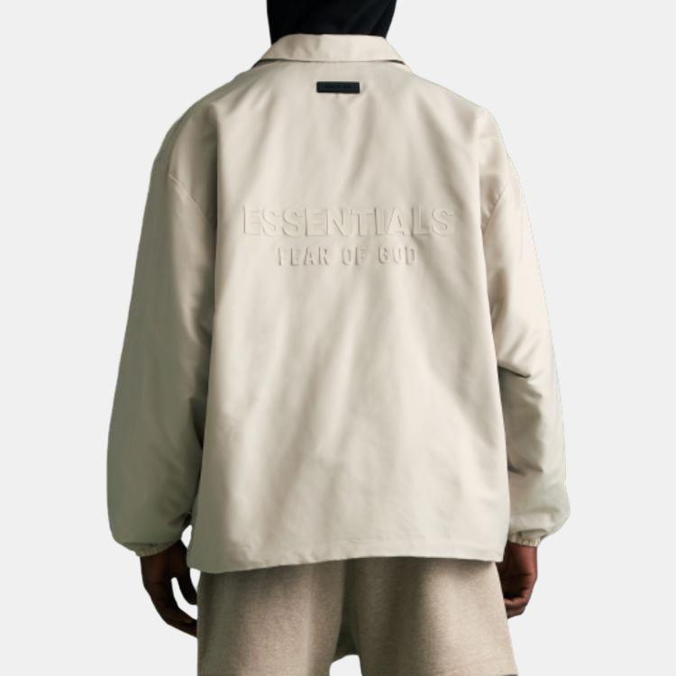 Fear of God Essentials Куртка тренера Silver Cloud Мужская Верхняя одежда Серая 202BT232012F