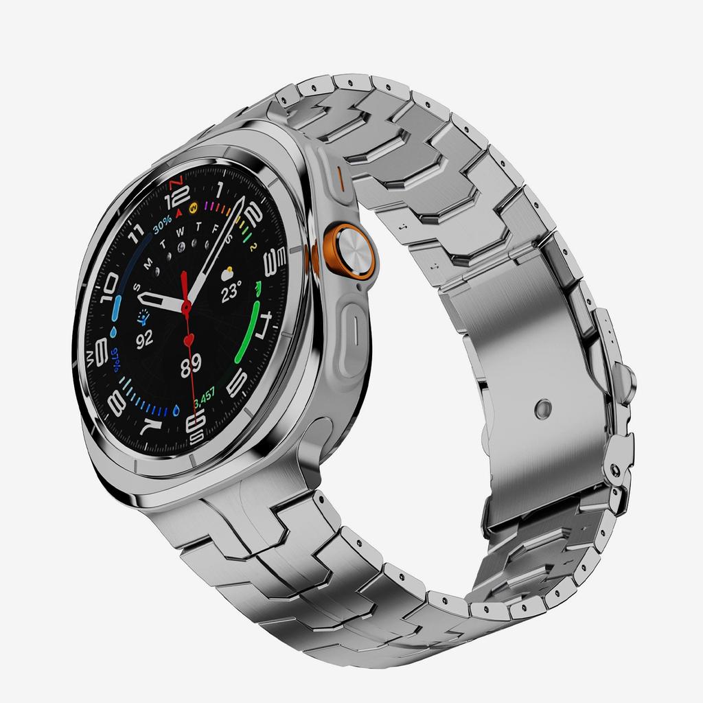 Титановый Оранжевый Металлический Ремешок для Samsung Galaxy Watch Ultra 47 мм 2025 Металлический Браслет из Нержавеющей Стали для GALAXY ultra 7 47 мм Ремешок