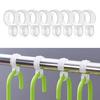 Winuin Windproof Hanger Catches, Anti-Slip Hanger Stoppers (50-Pack) for Clothes Drying Pole, Anti-Laundry Hooks, Anti-Slip, Anti-Fall Protection (Tra