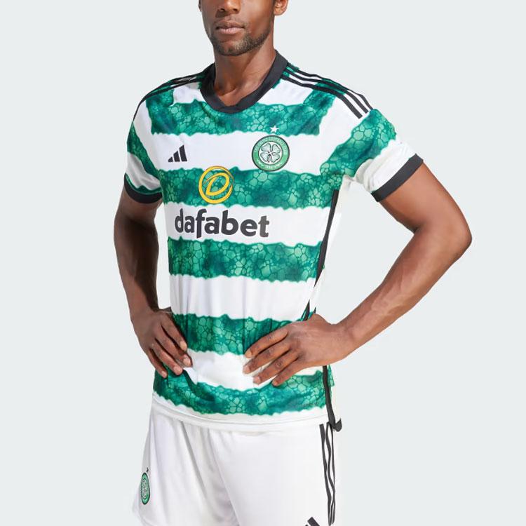 adidas Домашняя майка Celtic FC 23/24 белая/зеленая мужская уличная одежда HY3343