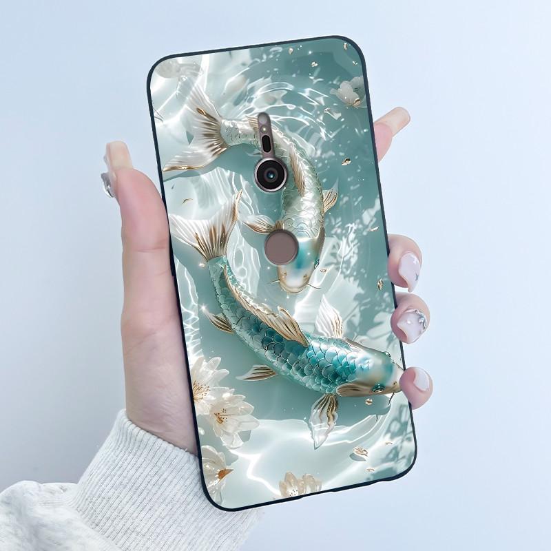 Чехол для sony Xperia XZ2 XZ3 Черный Силиконовый Мягкий ТПУ Чехол для Телефона sony XZ2 XZ3 Роскошный Милый Любовь Кролик Забавный Защитный Задний Чехол