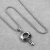Ожерелье ювелирные изделия в стиле панк Винтаж серебряный цвет вопросительный знак череп кулон украшение на шею ювелирные изделия