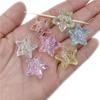 5/10Pcs Beads Creative 20mm Transparent Star DIY Material Pentagram UV Plated Pendant Charms Bracelet Necklace Jewelry Accessories Acrylic