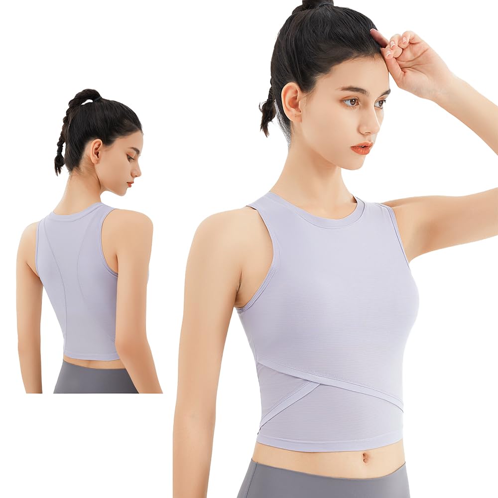 Майка для йоги Siomlana с модным женским топом, футболкой, рубашкой, чашками, влагоотводящая, устойчивая к запахам, дышащая, эластичная,