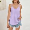Женская летняя освежающая майка без рукавов, повседневная майка со свободным ремешком и открытой спиной