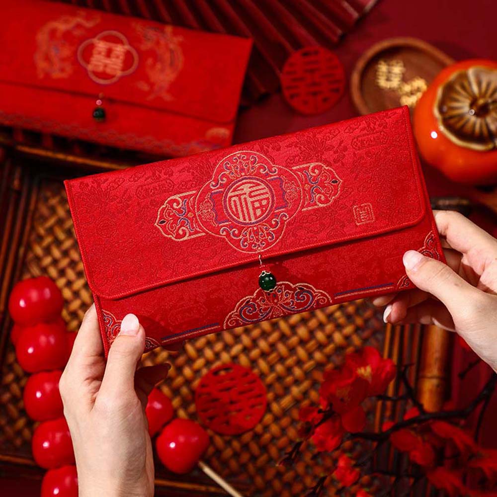 Spring Festival Supplies Brocade Red Envelope Brocade Cloth New Year Money Bag  Chinese Wedding