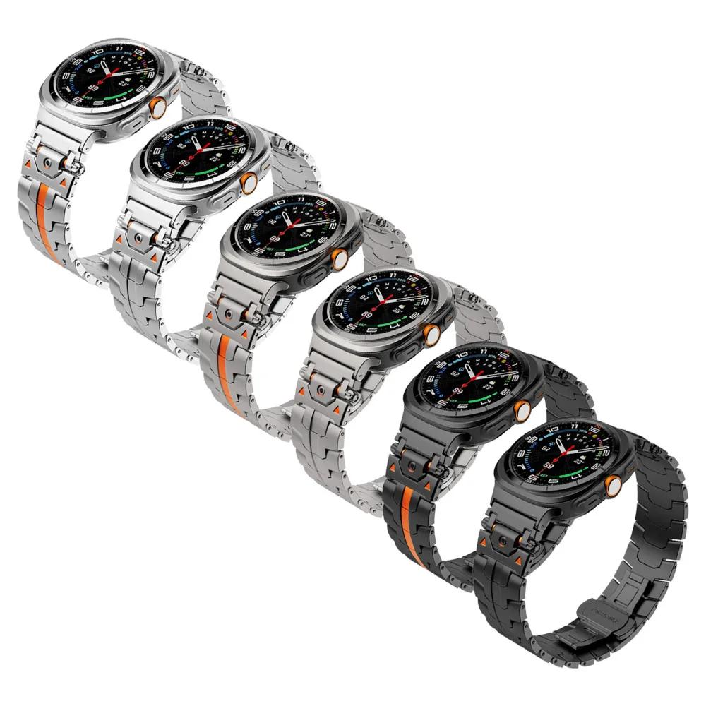 Ремешок из нержавеющей стали для Samsung Galaxy Watch Ultra 47 мм Браслет-петля для Galaxy Watch Ultra 47 мм Без зазоров Звеньевой браслет
