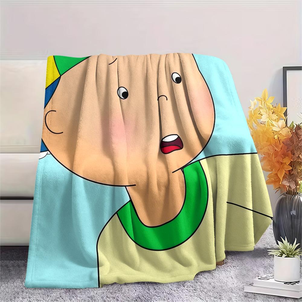 Caillou Print Flannel Blanket, High quality Comfortable for All Seasons, Home Decor, Warmth and Comfort