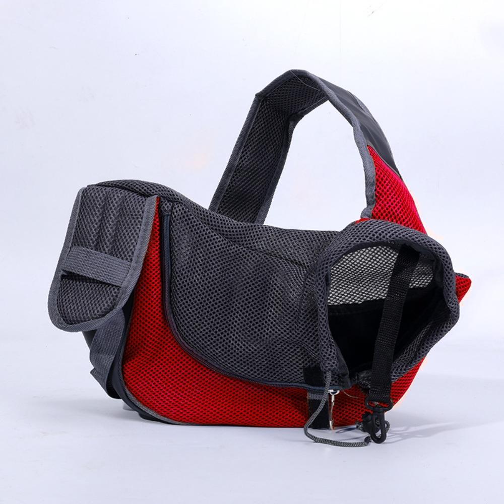Breathable Mesh Pet Carrier Backpack Oxford Material Crossbody Design Pet Travel Bag Shoulder Strap Handbag Style