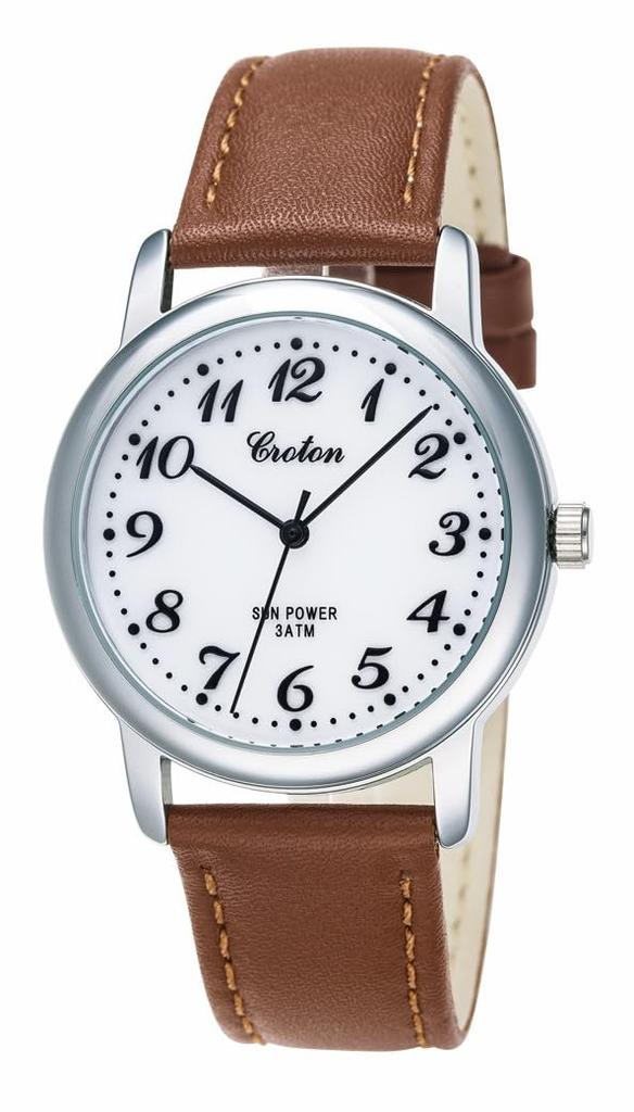 Мужские часы Croton Solar Brown RT-176M-04, 3 стрелки,