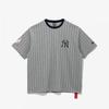 Футболка New Era M New Era с коротким рукавом Cqk 14679809 Mlb New York Yankees Stripe Футболка серая