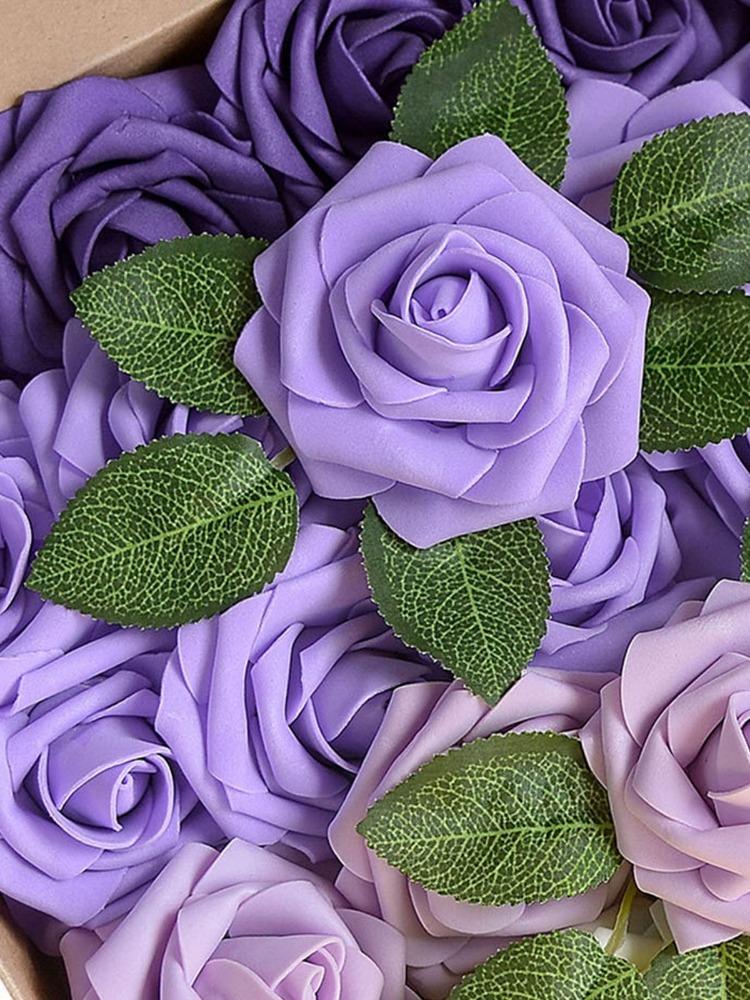 25 шт. настоящих роз со стеблем, искусственные розы, головки цветов для свадебных букетов своими руками, центральные композиции, украшения для дома на вечеринку