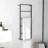 VidaXL Towel Rack Black 45x10x115 Cm Steel