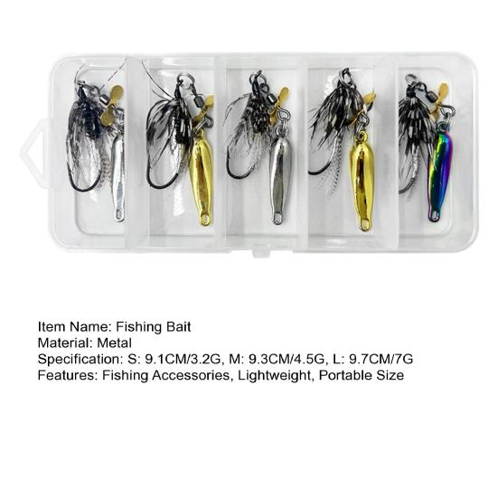 5 шт. 9.1CM/3.2G 9.3CM/4.5G 9.7CM/7G летающая рыболовная приманка с вращающимся лезвием для дальнего заброса вращающаяся блесна с блестками аксессуары для ловли окуня