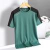 (L-8XL) Ice Silk Quick Dry Short-Sleeved Men Sport T-Shirt Camping Hiking Fishing T-Shirt Men's Half-Sleeved Fitness Tops