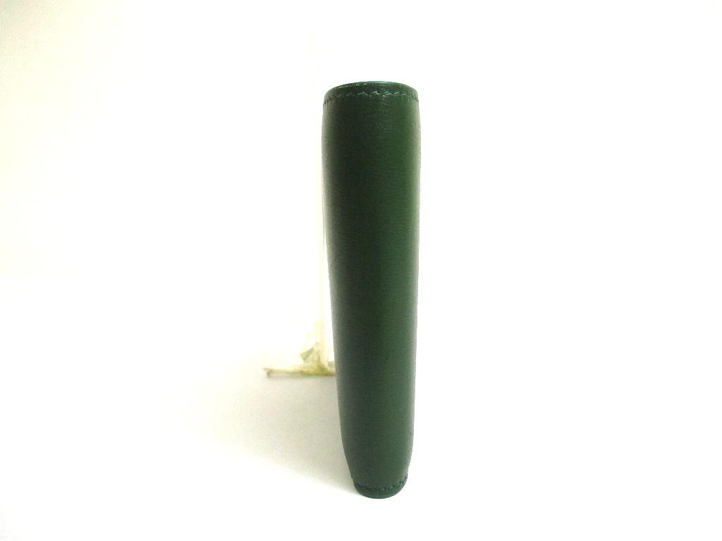 Оригинальный кошелек бифолд Salvatore Ferragamo с логотипом, из зеленой и черной кожи #a638, восстановленный