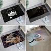 Cute Cat Printed Mat Home Indoor Welcome Soft Doormat Non-slip Entrance Floor Carpet Washable Bathroom Bedroom Accessories Rug