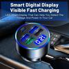 5 Ports Car Charger USB PD Type C Super Fast Charging Intelligent Charging with Voltage Display Car Adapter Phone Charger 150W