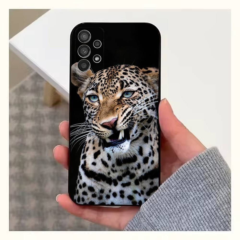 Крутой чехол с леопардовым принтом для Samsung S10, Plus, S9, S22, S25, Ultra, S24, S21, S20, S23, FE, Lite, Мягкий силикон, Черный