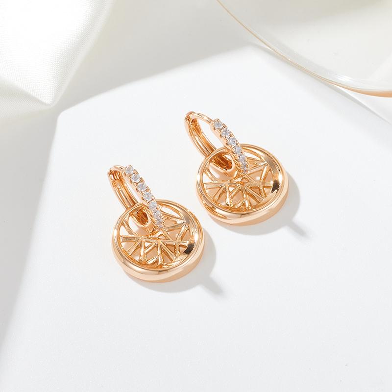 Длинные висячие серьги Kinel с резьбой и резьбой для женщин, повседневные украшения с кубическим цирконием