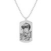 Anime Demon Slayer Stainless Steel Dog Tag Necklace Tanjiro Zenitsu Giyu Inosuke Pattern Color Print Jewelry for Fans