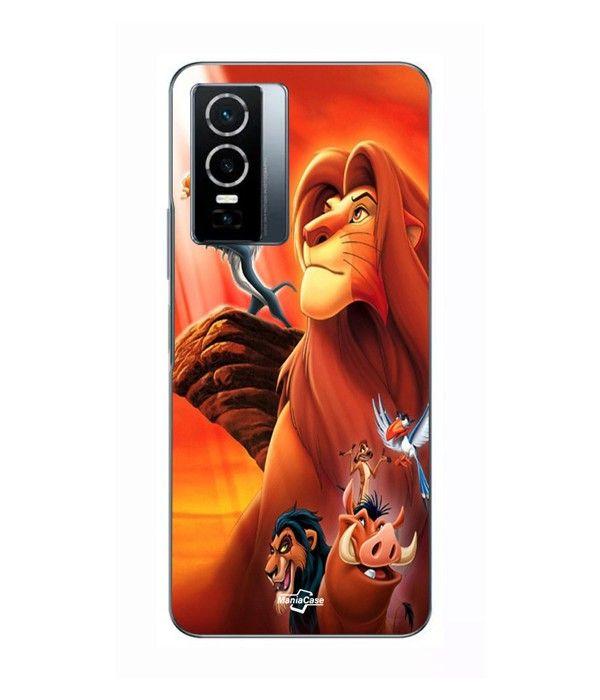 Coque Pour Vivo Y76 5G le roi lion film Disney Simba Nala Mufasa Maniacase