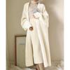 White Long Cardigan Women Winter Clothes Knitted Fluffy Long Sleeve Cashmere Sweater Coat Clotkorean Style Warm Vintage