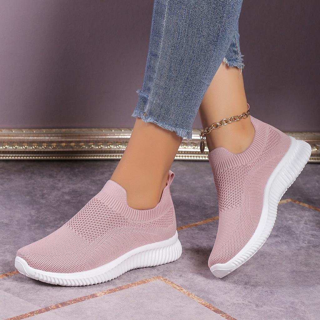 Women Vulcanized Shoes New High Quality Women Sneakers Slip On Flats Shoes Women Loafers Walking Flat