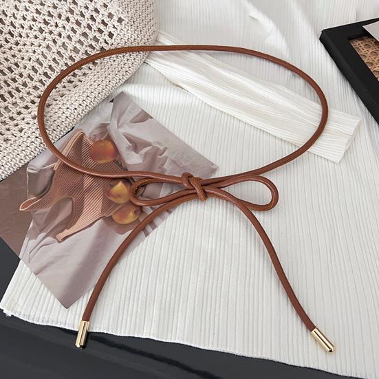 Женский тонкий ремень, круглый пояс из искусственной кожи, на шнуровке, эластичная куртка, свитер, декоративный пояс на талии, аксессуары для экипировки