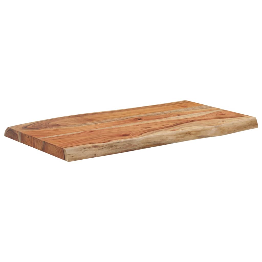 Table Top 70 x 40 x 2.5 cm Rectangular Solid Acacia Wood Live Edge