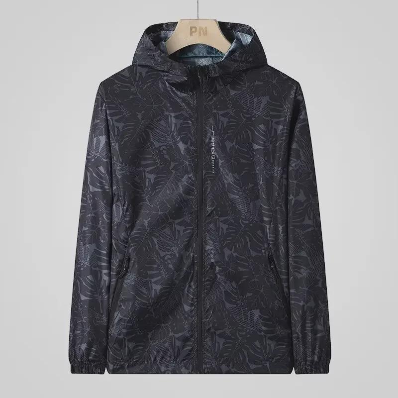 Женская летняя одежда Ice Silk с защитой от ультрафиолета 2024 года: Быстросохнущий, дышащий, с рисунком в виде кленового листа