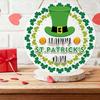 2D Плоская 20 см шляпа ко дню Святого Патрика, деревянная настенная подвеска, декор - автомобильный воздушный шар, универсальная праздничная деревянная подвеска, украшение для дома, приветственный знак, декор для вечеринки