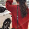 Свитер с круглым вырезом, женский пуловер на осень и зиму, повседневный однотонный красивый уникальный вязаный свитер с длинными рукавами, женский топ