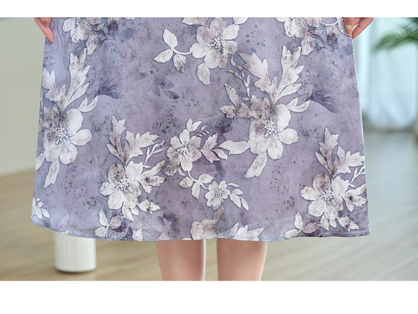 Элегантный летний комплект-двойка для зрелых женщин - пальто и платье в традиционном китайском стиле