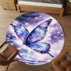 1pc Butterfly Galaxy Round Chair mat office Area Rug - Non-Slip, Floor Mat for Office, Bedroom, and Indoor Decor p127181