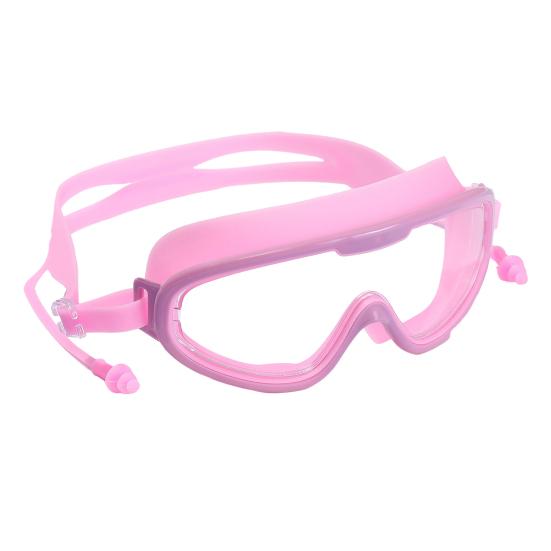 Детские очки для плавания с большой оправой, противотуманные очки для плавания с прозрачным обзором, защита от ультрафиолета, очки для бассейна для детей 5-16 лет