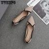 Женская обувь Модная обувь Женские туфли на плоской подошве Одиночные туфли Темпераментные туфли Мэри Джейн Бин Корейская модная повседневная обувь с острым носком