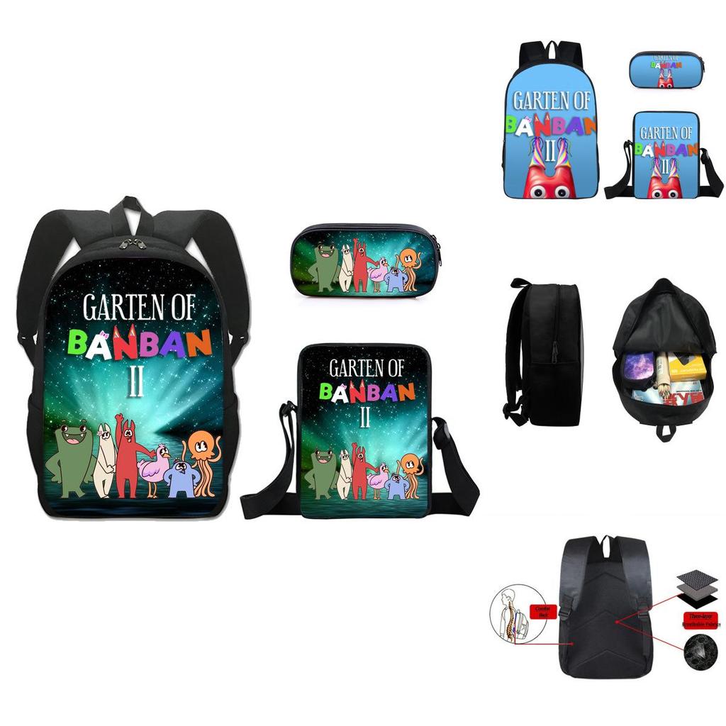 3 шт./компл. Рюкзак Garten Of Banban, наплечная сумка, пенал, студенческий школьный подарок