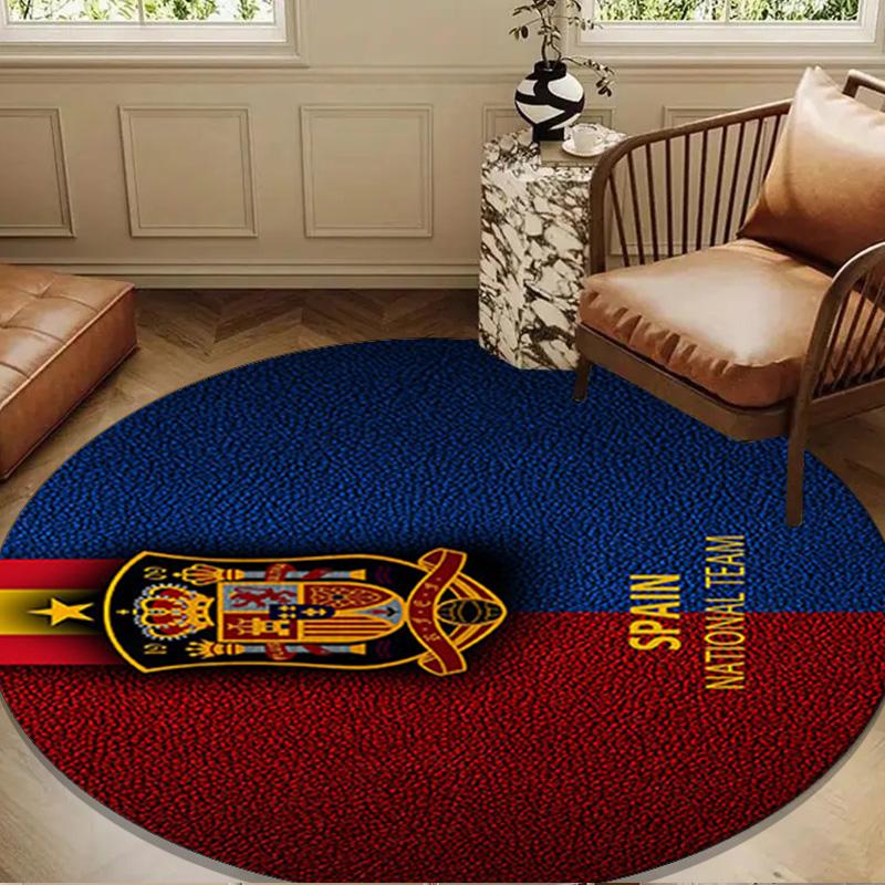 1PC rug Spain FC Crest Round mat Home Decor, Chair rug For livingroom,Bedroom, doormat home decor Birthday Gift Christmas Gifts