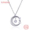 Линдон Стерлингового Серебра 925 Классическое Женское Ожерелье Кулон Циркон Модный Подарок