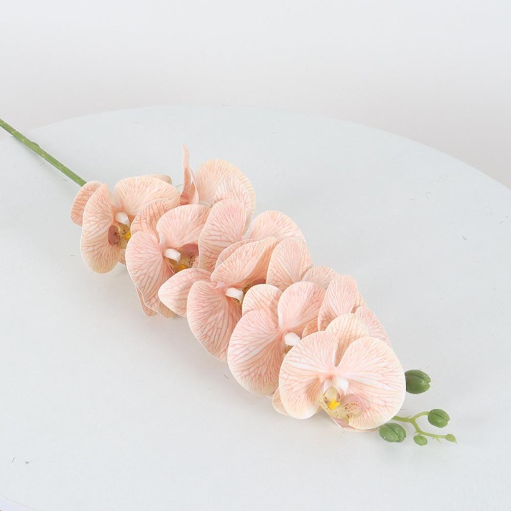 98 см искусственная ветка фаленопсиса 3D печать поддельные орхидеи-мотыльки зеленое растение свадебная вечеринка