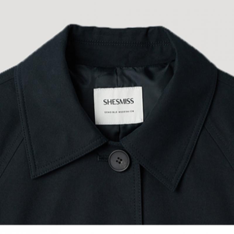 Shesmiss Cotton Balmacaan Trench Coat Swwbyp11010 Dn