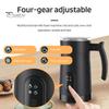 Electric Milk Frother with Non-Stick Coating Large Capacity Low Noise Dishwasher Safe UK Plug Multifunctional Automatic Warm Cold Foam Maker