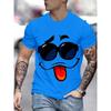 Забавные футболки с графикой улыбающегося лица, мода Харадзюку, мужская одежда 2025, новый уличный стиль, футболка Smile Man, Y2k, унисекс, топы